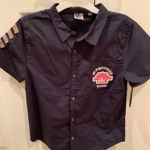 The Beatles boys button down tee